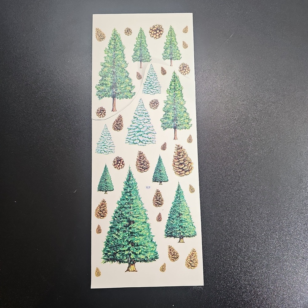 Pine Evergreen Tree Cone Scrapbook Stickers 5" x‎ 12"